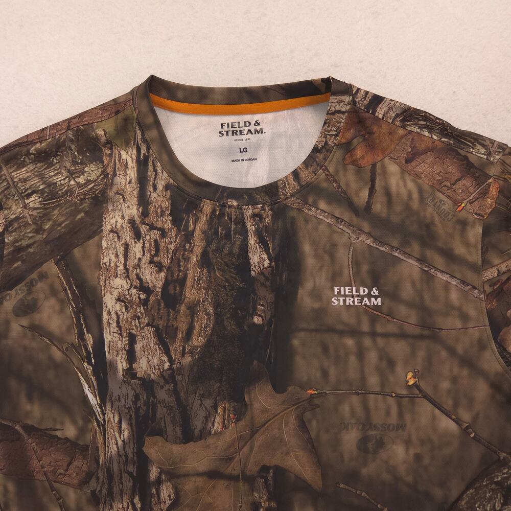 Field & Stream Short Sleeve Crew Neck T-Shirt Mens Size Large L Camo